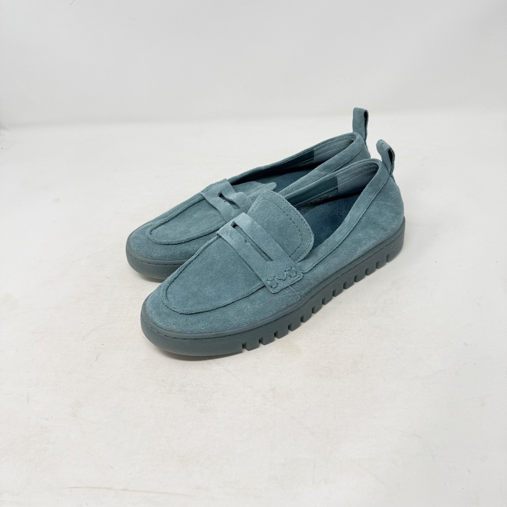 Vionic Kensley Loafers Teal Suede Lug Sole Comfort Shoes Slip‎ On Womens 9